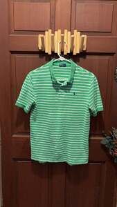Polo Ralph Lauren Short Sleeve Polo Shirt Green Striped